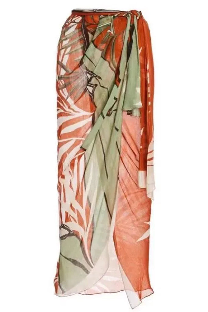 Taliana Ολόσωμο Μαγιό και Παρεό | Γυναικεία Μαγιό Παρεό - Ολόσωμα - Swimwear | Taliana Printed One Piece Swimsuit with Pareo Set