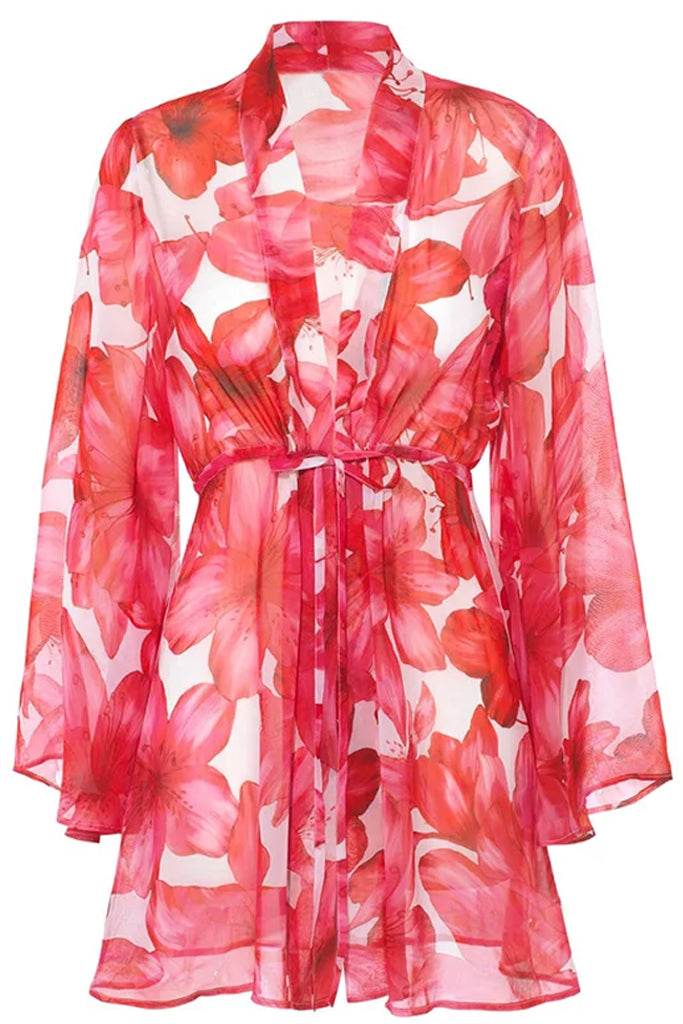 Palm Paradise Ολόσωμο Μαγιό και Καφτάνι | Γυναικεία Μαγιό Παρεό - Ολόσωμα - Swimwear | Palm Paradise One Piece Swimsuit with Kaftan