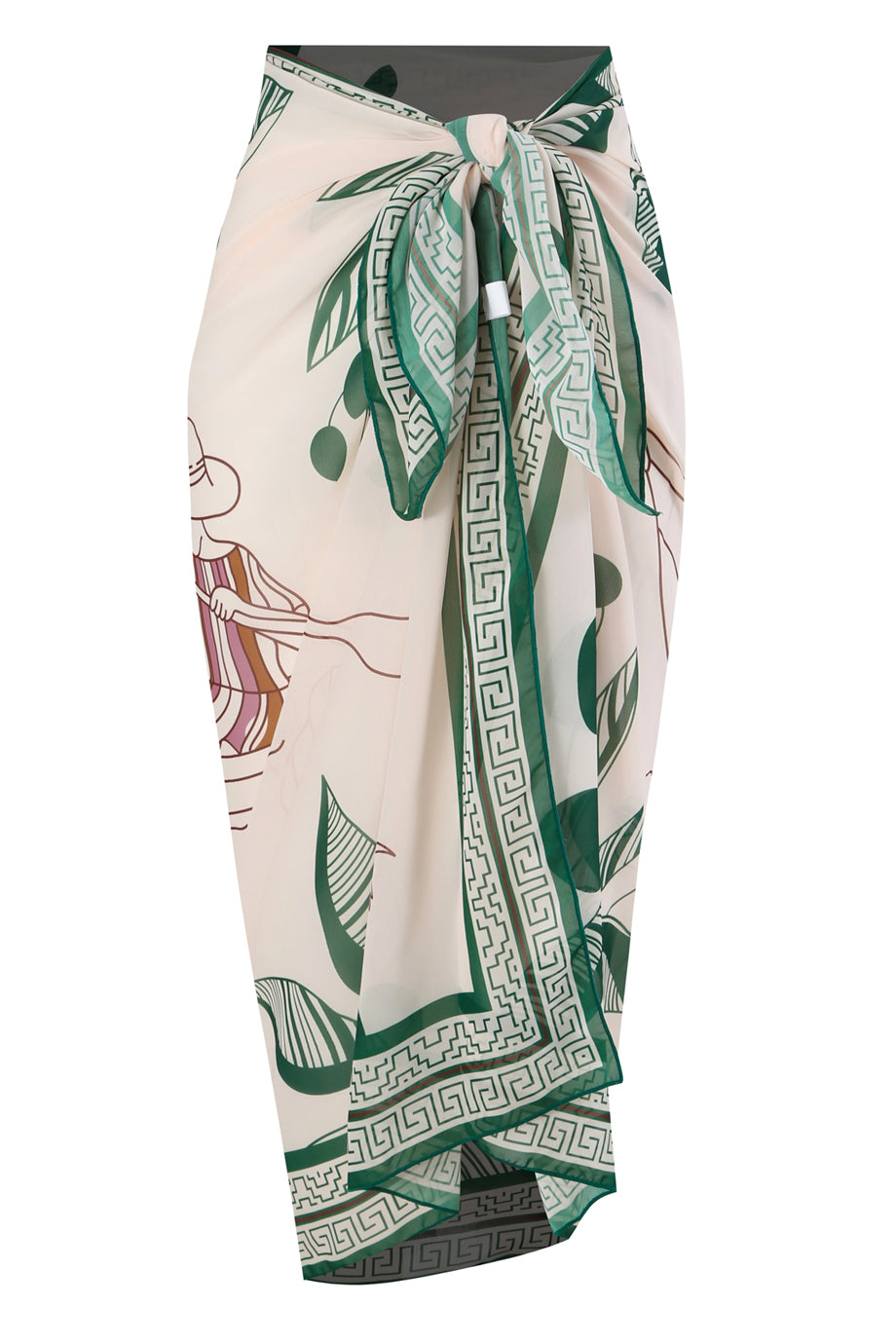 Esmerina Ολόσωμο Μαγιό και Παρεό Σετ | Μαγιό - Ολόσωμα - Swimwear One Piece | Esmerina Dots One-Piece Swimsuit with Matching Sarong