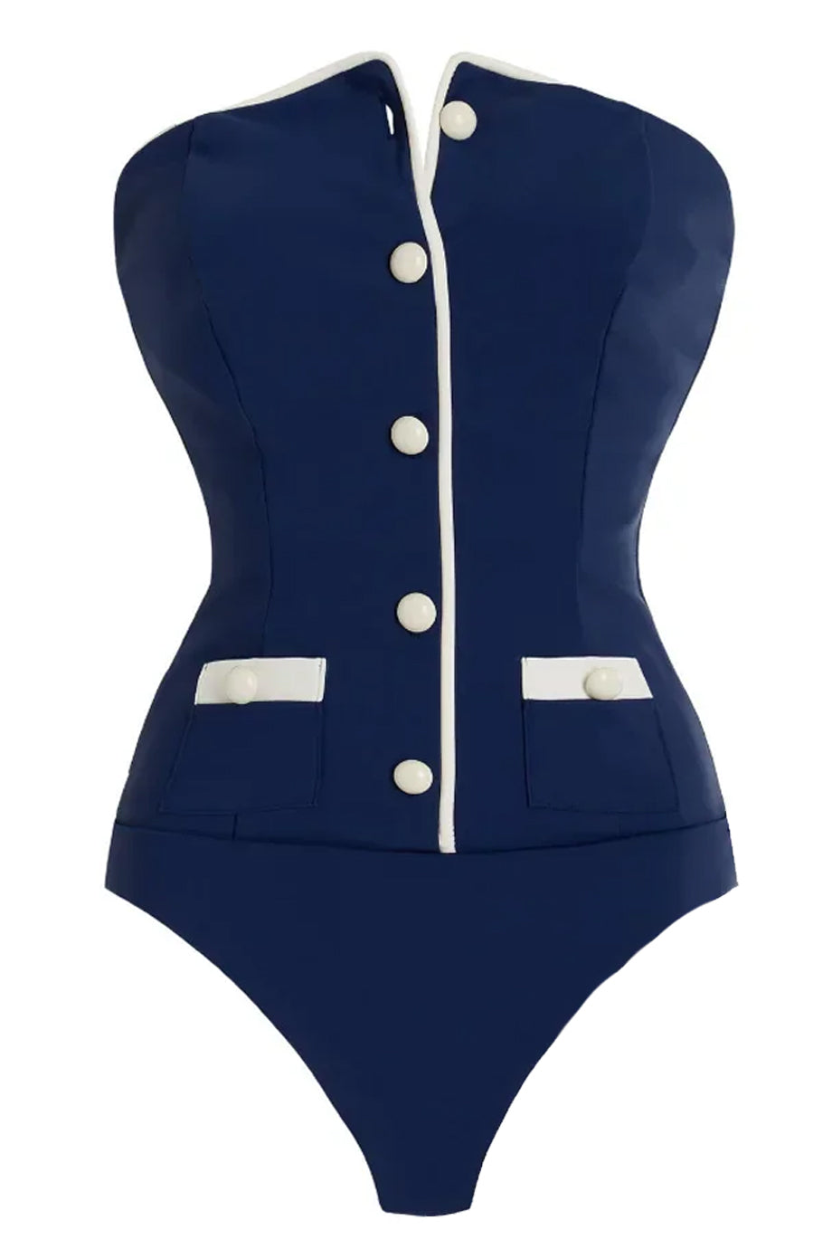 Vesper Navy Ολόσωμο Μαγιό και Σορτς Σετ | Μαγιό - Ολόσωμα - Swimwear One Piece | Vesper Navy One-Piece Swimsuit with Shorts Set