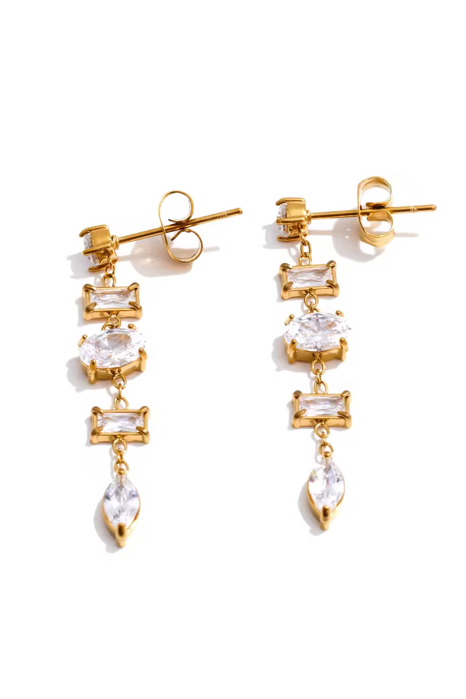 Cyrise Μακριά Σκουλαρίκια με Πολύχρωμα Κρύσταλλα | Σκουλαρίκια - Earrings | Cyrise Multicolor Crystal Drop Earrings