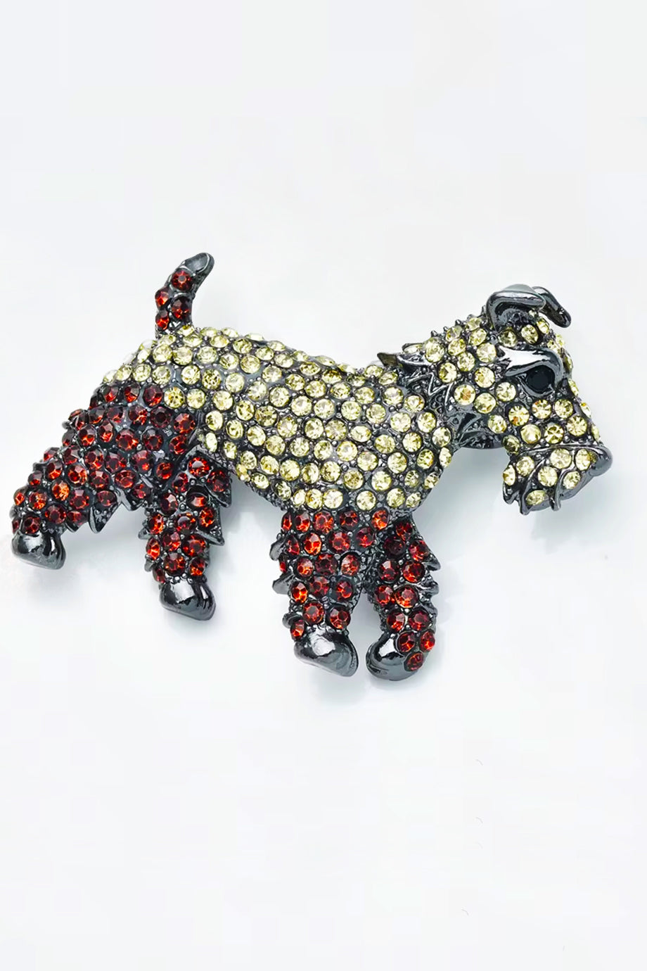 Schnauzer Dog Καρφίτσα Σκύλος με Κρύσταλλα | Καρφίτσες Pins Brooches | Schnauzer Dog Brooch with Crystals