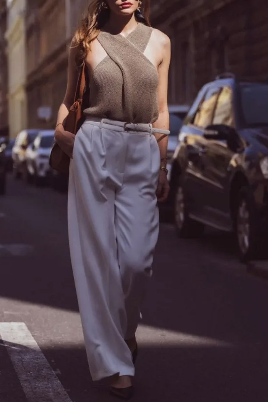 Lyra Πλεκτό Τοπ με Σταυρωτό Ντεκολτέ | Τοπ, Μπλούζες Knits Knitwear| Lyra Knitted Top with Crossover Neckline