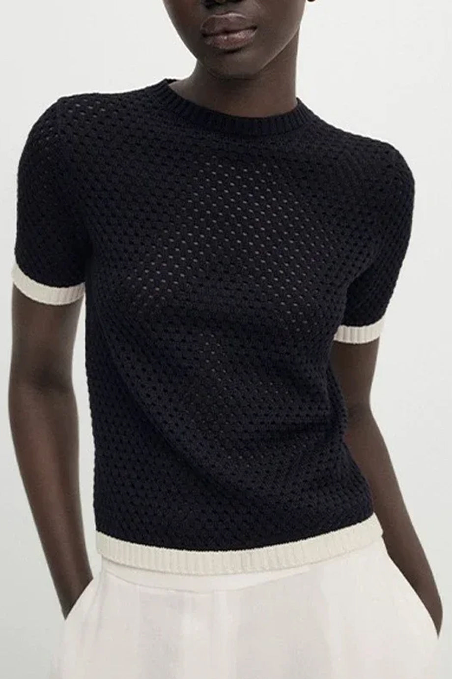Daphne Πλεκτό Τοπ με Ριπ Λεπτομέρειες | Τοπ, Μπλούζες Knits Knitwear| Daphne Knit Top with Rib Details