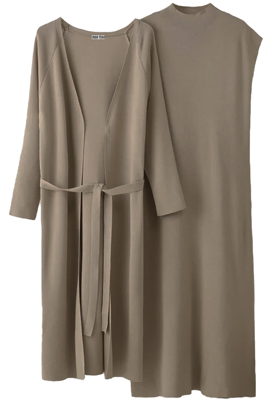 Clea Σετ με Αμάνικο Φόρεμα και Ζακέτα | Πλεκτά Σετ - Knit Sets | Clea Knit Set with Dress and Cardigan