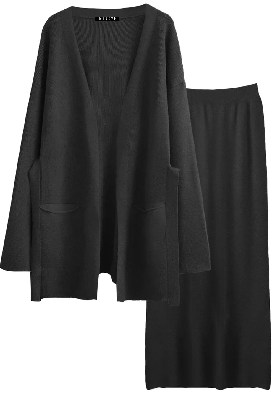 Eliane Knit Set with Cardigan and Skirt