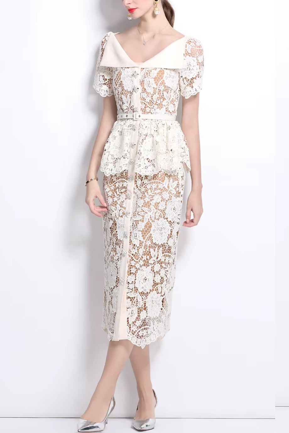 Sari Φόρεμα με Δαντέλα | Γυναικεία Ρούχα - Φορέματα | Sari Lace Dress