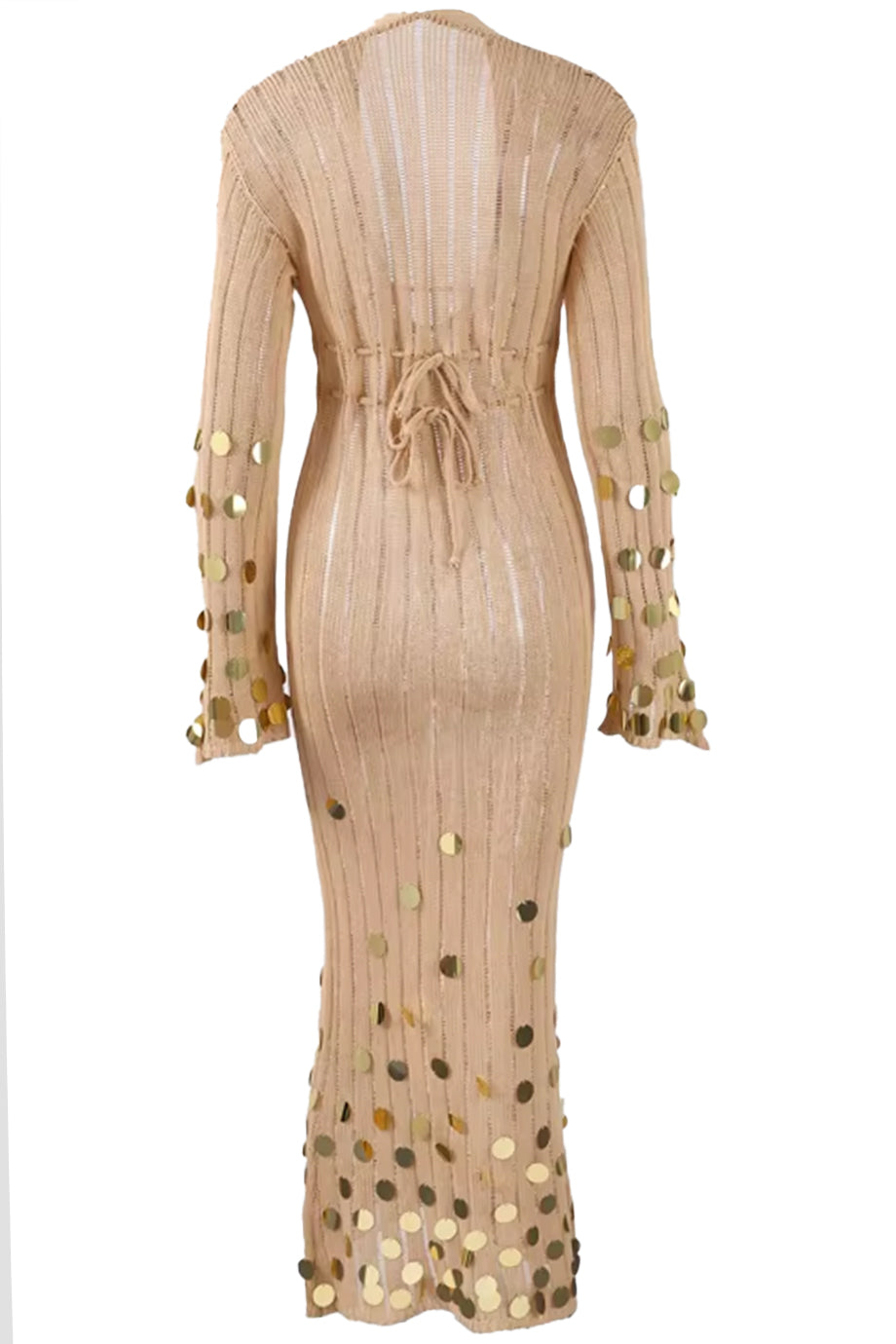 Golden Aura Knitted Dress