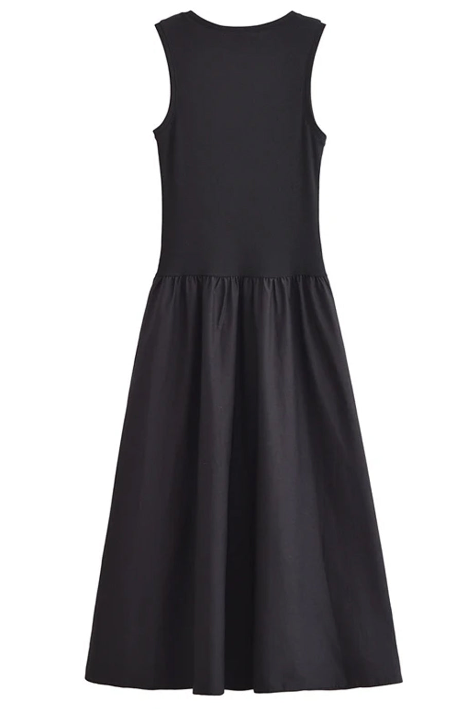 Noiree Μαύρο Αμάνικο Φόρεμα με Σουρωτή Φούστα | Φορέματα - Casual Dresses | Noiree Black Sleeveless Dress with Gathered Skirt