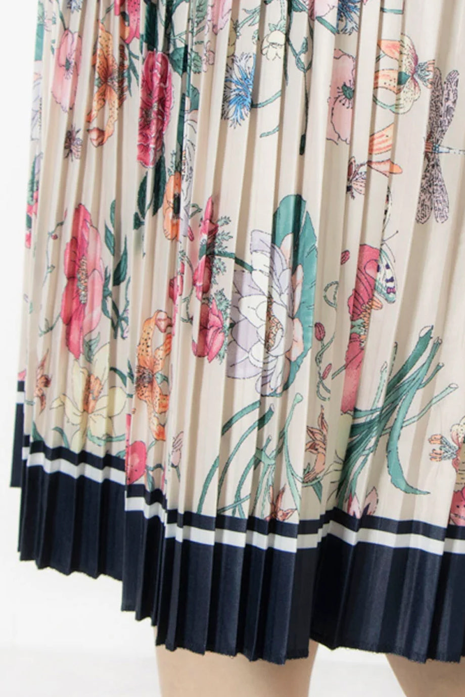 Evelyne Dress with Pleated Skirt