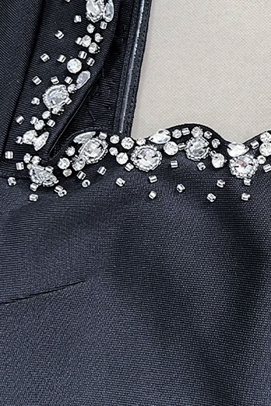 Ismerine Μαύρο Bandage Φόρεμα με Κρύσταλλα | Φορέματα - Βραδινά - Evening Dresses | Ismerine Bandage Dress with Crystals