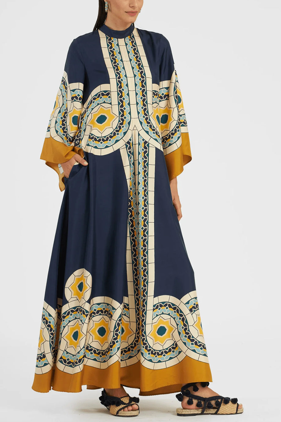 Azahara Εμπριμέ Φόρεμα Καφτάνι | Καφτάνια Κιμονό Ριχτά Φορέματα - Beachwear - Loungewear | Azahara Maxi Printed Kaftan Dress