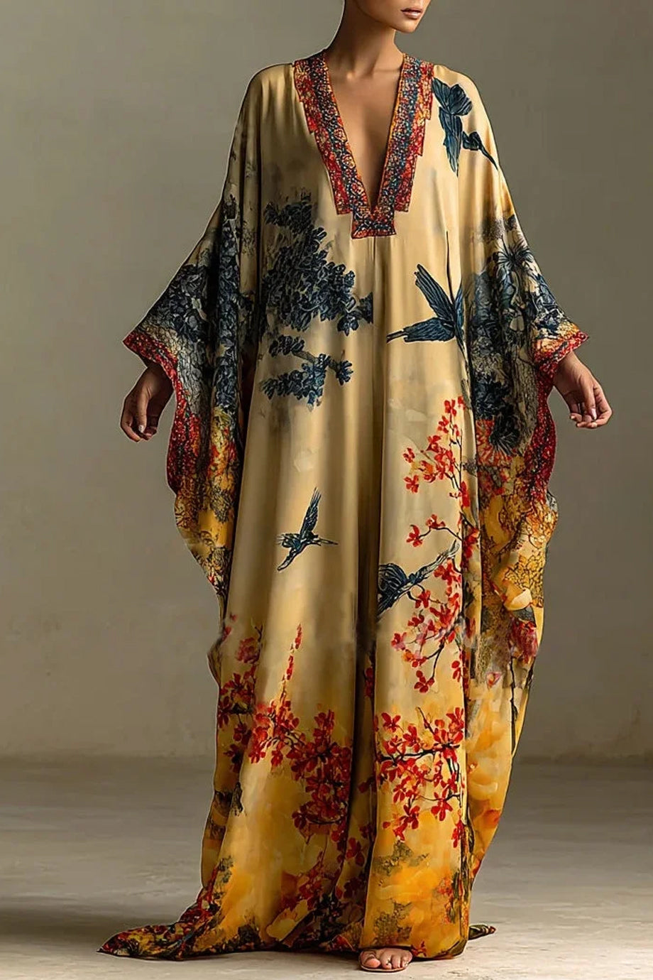 Cataleya Printed Maxi Kaftan Dress