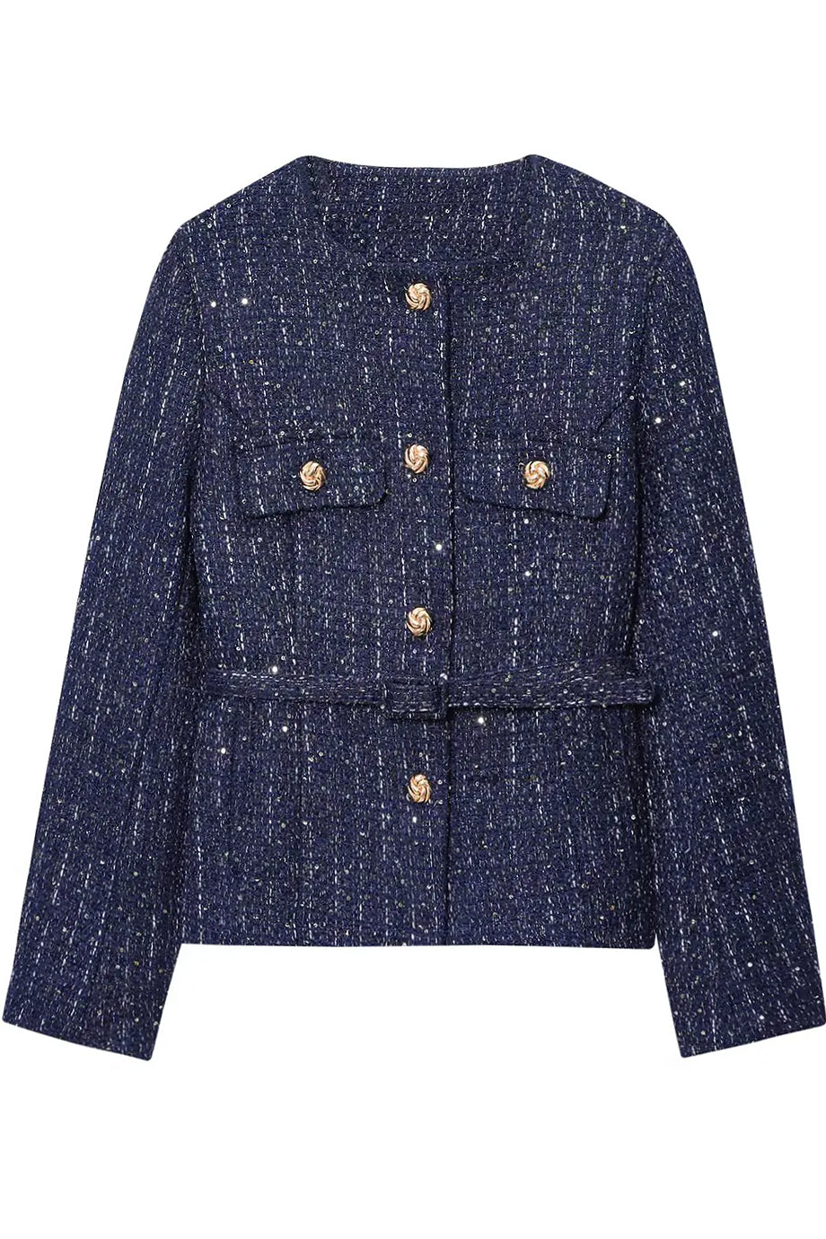 Marcelline Κοντό Σακάκι με Ζωνάκι | Γυναικεία Σακάκια - Woman Blazer | Marcelline Cropped Jacket with Belt Detail