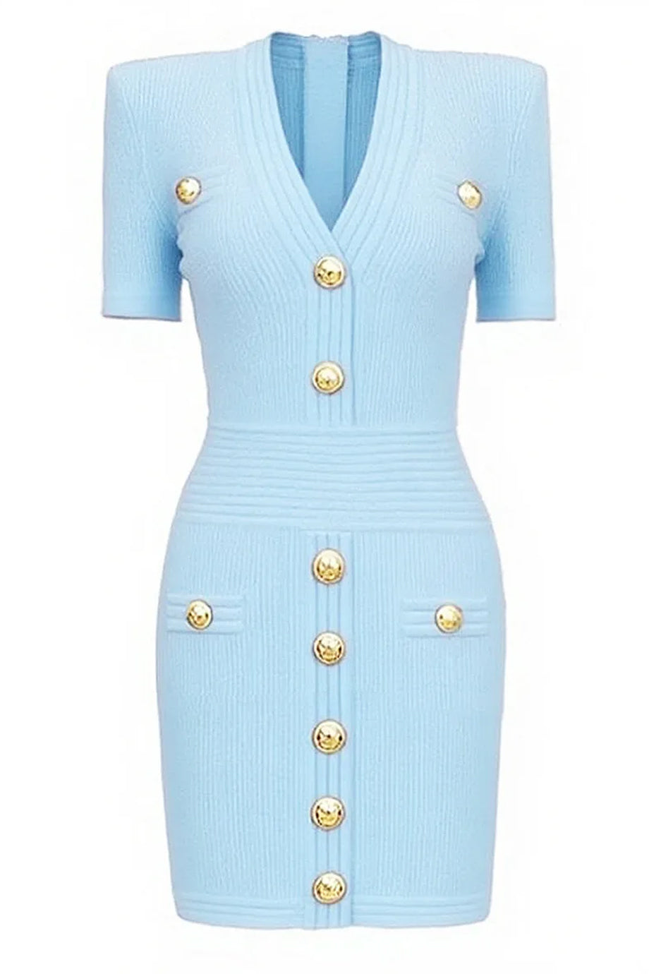 Robe bandage courte en tricot Fable