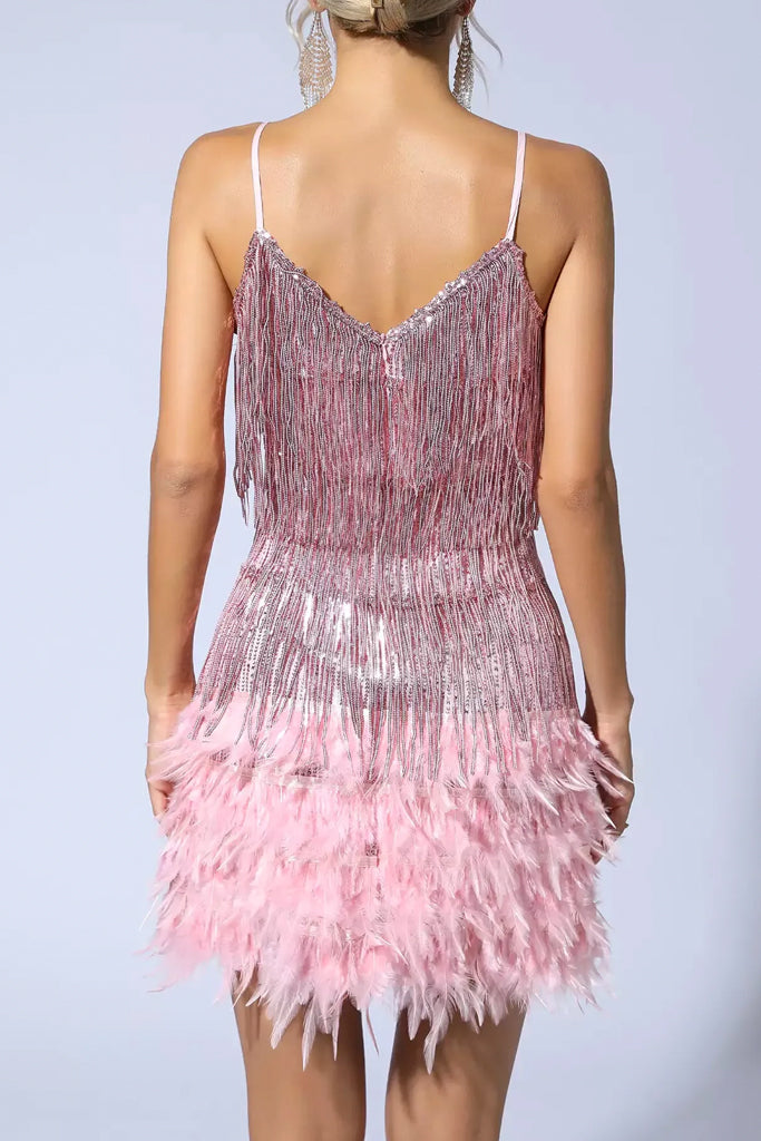 Hailey Μίνι Φόρεμα με Κρόσσια | Βραδινά Φορέματα Evening Dresses | Hailey Tassel Mini DressHailey Μίνι Φόρεμα με Κρόσσια | Βραδινά Φορέματα Evening Dresses | Hailey Tassel Mini Dress