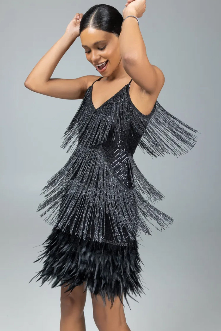 Robe courte à franges Hailey