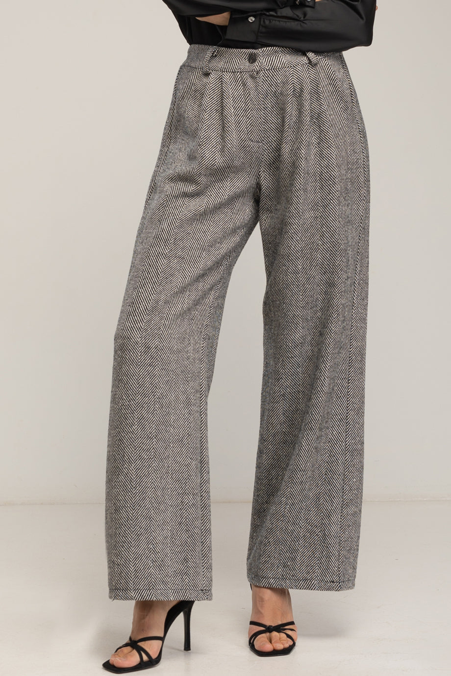 Odianne Herringbone Pattern Pants