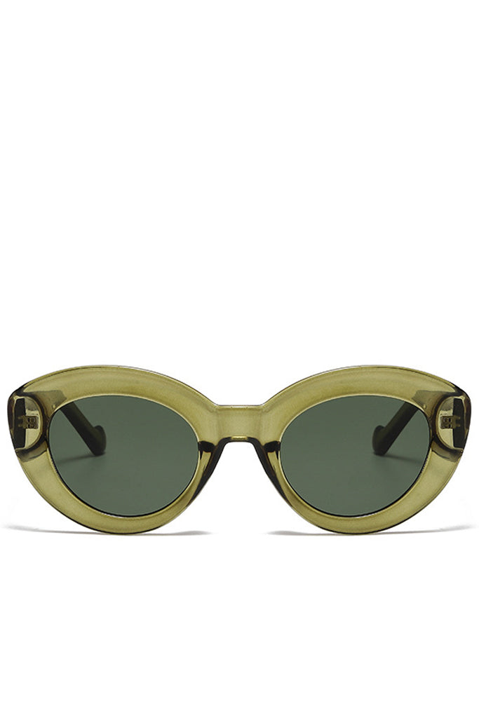 Peta Λαδί Ανοικτό Cat-Eye Fashion Γυαλιά Ηλίου | Γυναικεία Γυαλιά Ηλίου | Peta Olive Green Cat-Eye Oversized Fashion Sunglasses