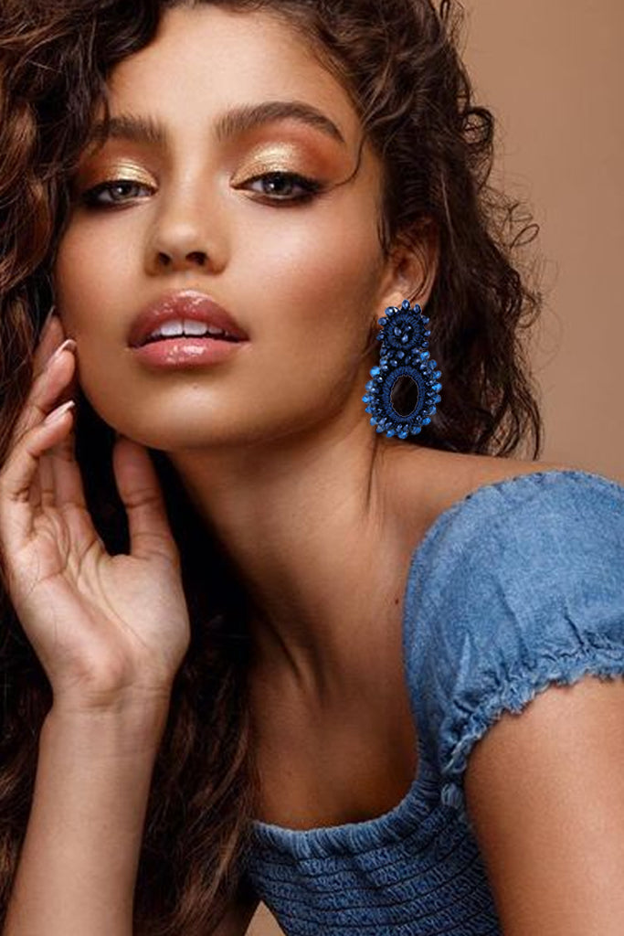 Boucles d’oreilles en perles rouges Lycia