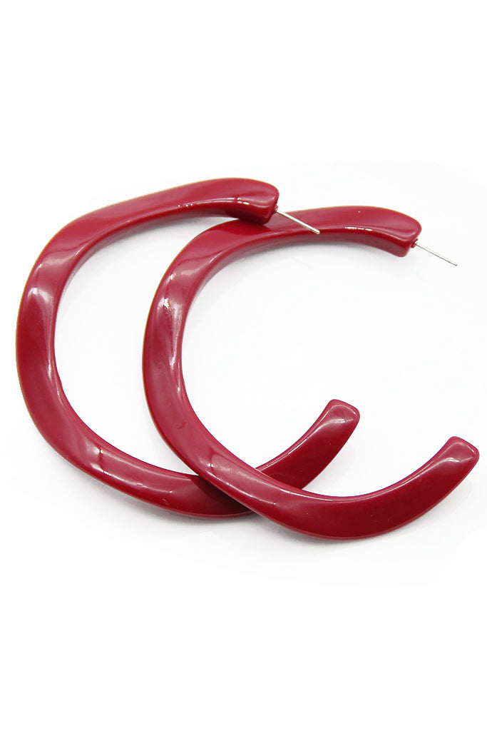 Inverta Μεγάλα Κόκκινα Σκουλαρίκια Κρίκοι | Κοσμήματα - Σκουλαρίκια - Κρίκοι
