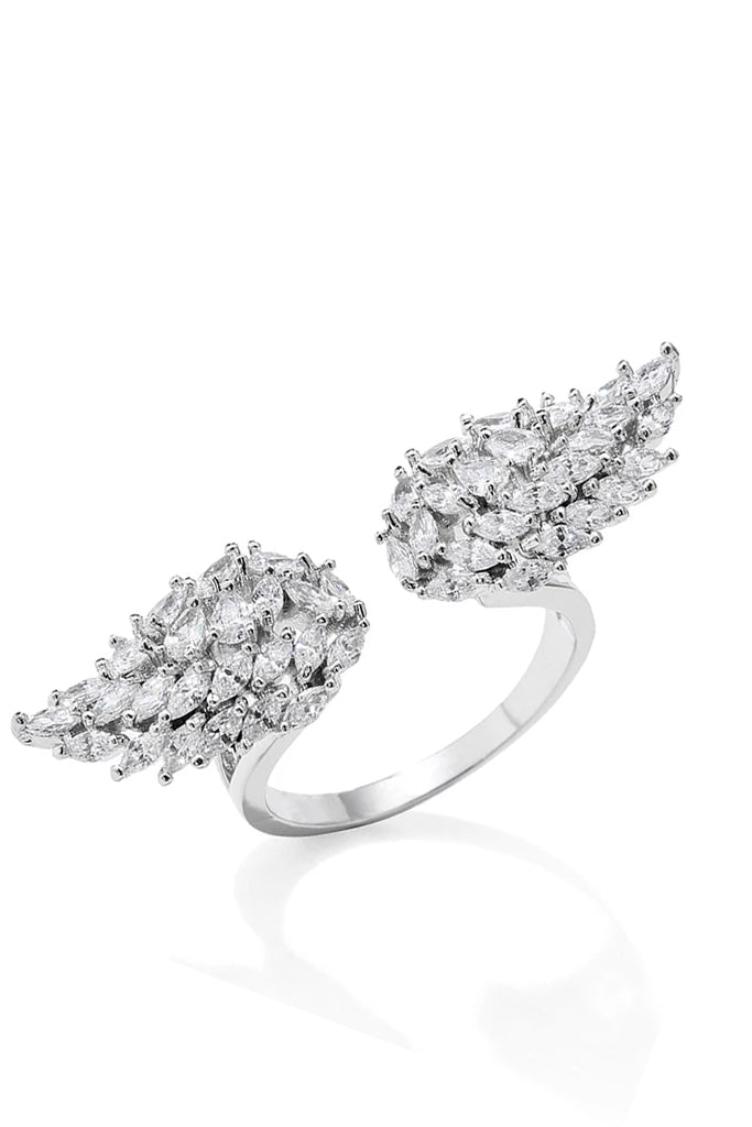 Bague Ailes en Argent avec Cristaux