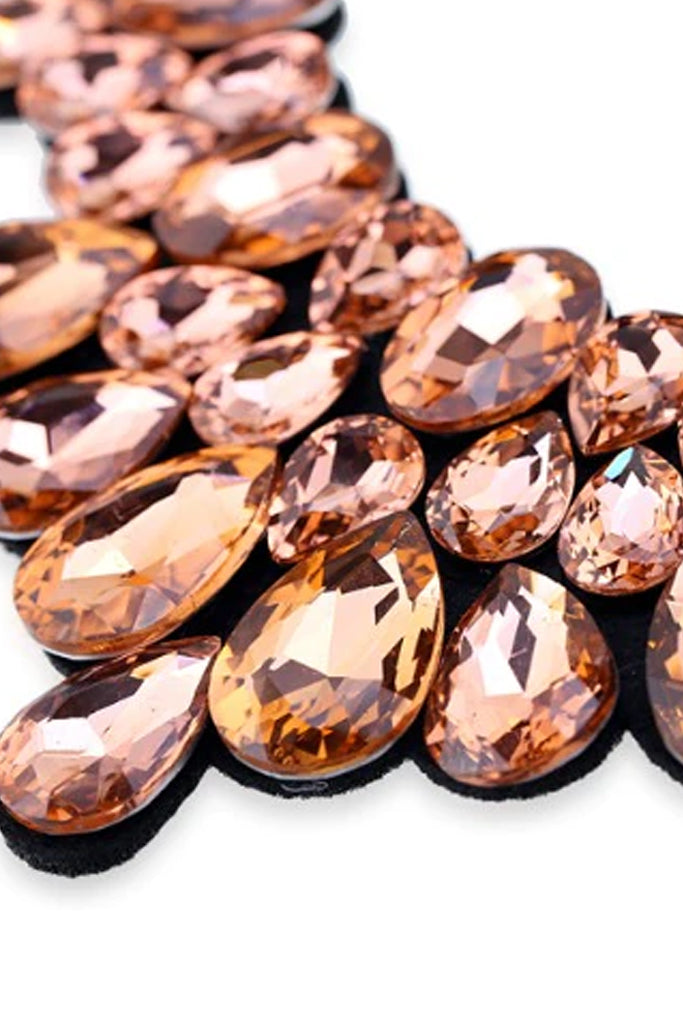 Donia Κολιέ με Ροζ Κρύσταλλα - Vanity Her | Κοσμήματα - Κολιέ Donia Necklace with Pink Glass Crystals