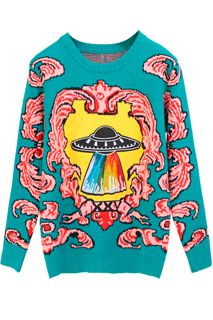 Gunner Πολύχρωμο Πουλόβερ με Κέντημα | Γυναικεία Ρούχα - Πουλόβερ