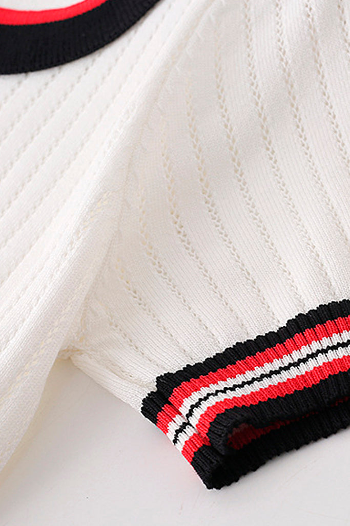 Ermo Λευκό Πλεκτό Μίνι Φόρεμα | Γυναικεία Ρούχα - Φορέματα