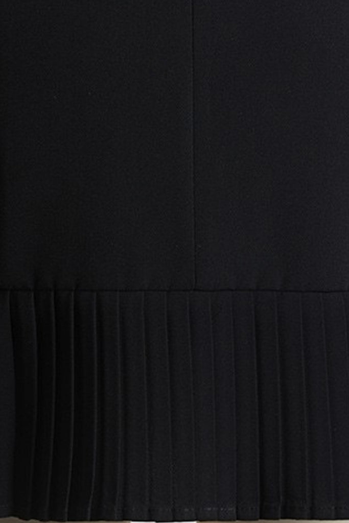 Robe plissée noire Bodenia