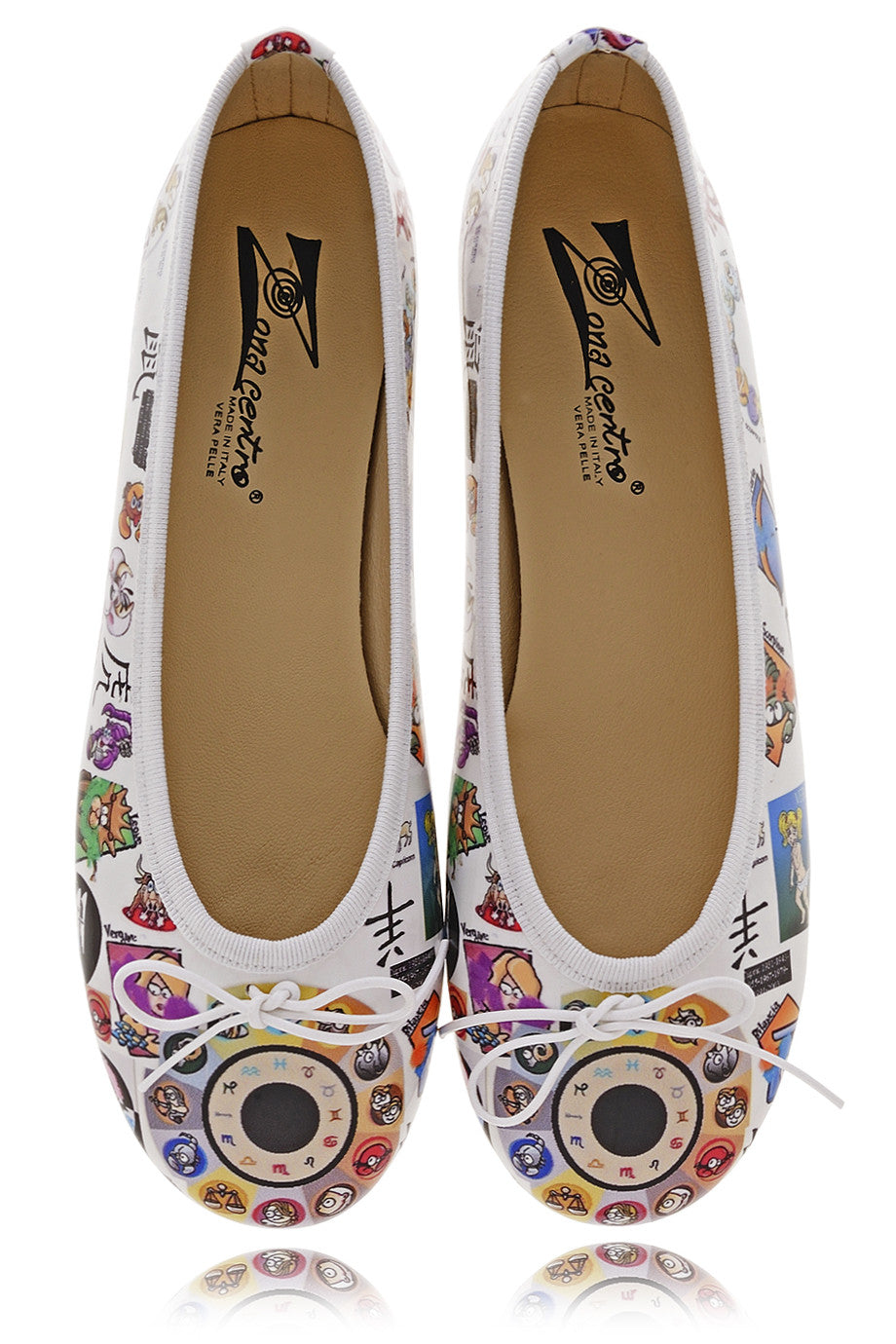 Dance Zonacentro Ballerine Zona Centro Woman's Floral Print Ballet Flats US Made In Italy