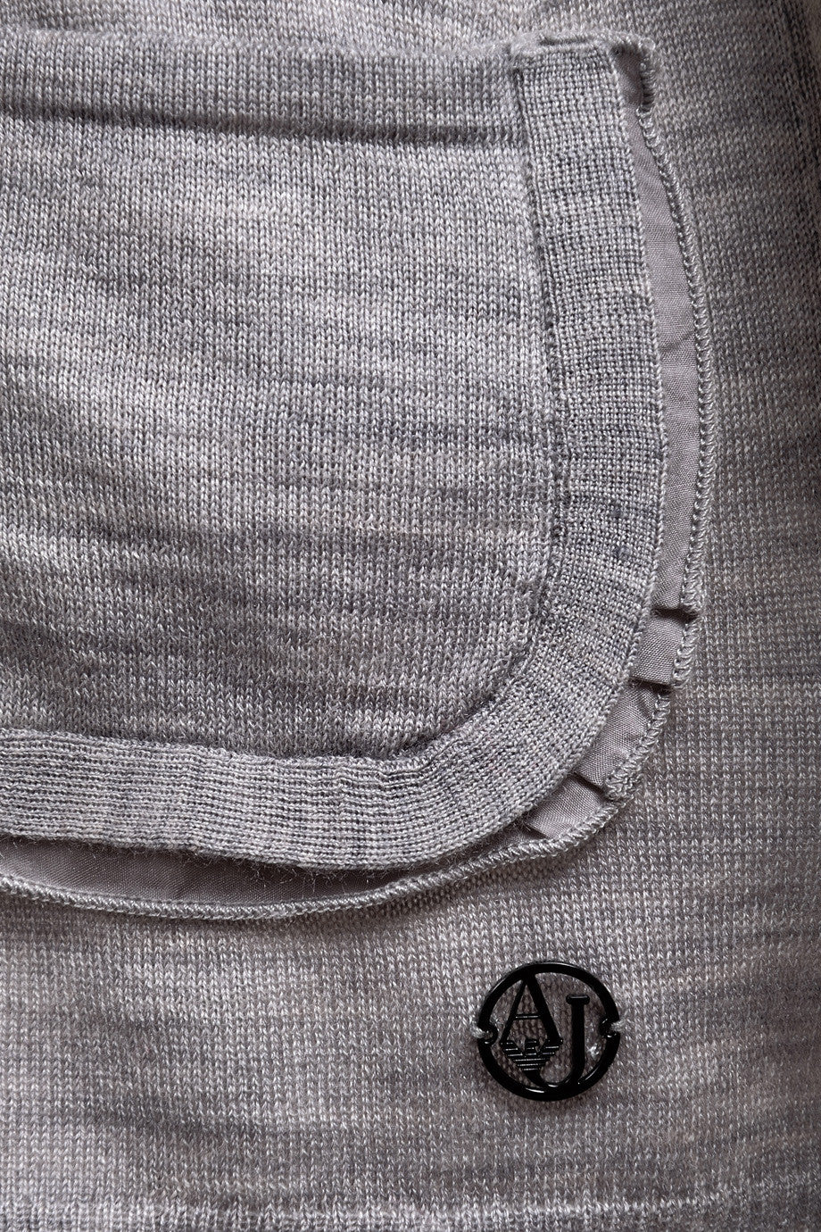 Γκρι Πλεκτή Ζακέτα με Βολάν | Γυναικεία Ρούχα