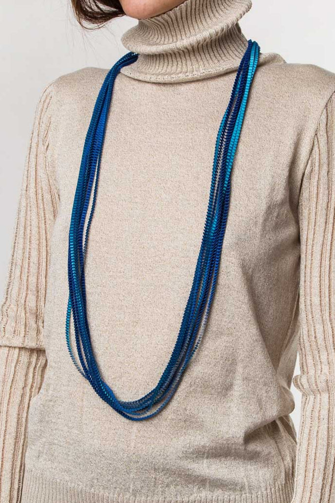 Collier Essilp Tissu Gris Argenté