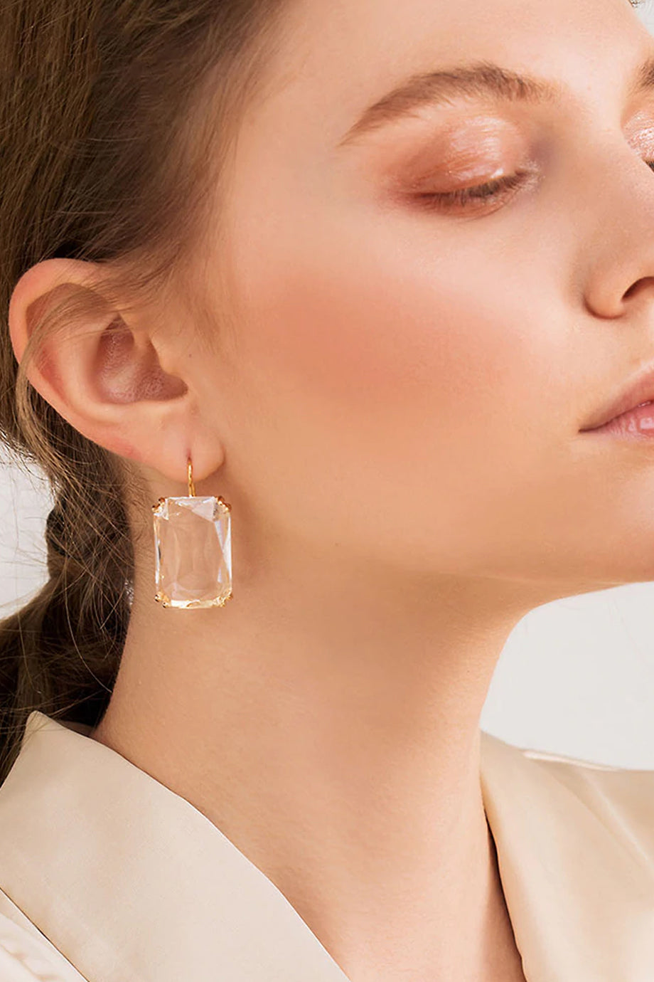 Μοβ Σκουλαρίκια με Κρύσταλλο | Κοσμήματα - PASQUETTEΣκουλαρίκια με Διάφανο Κρύσταλλο | Κοσμήματα - PASQUETTE