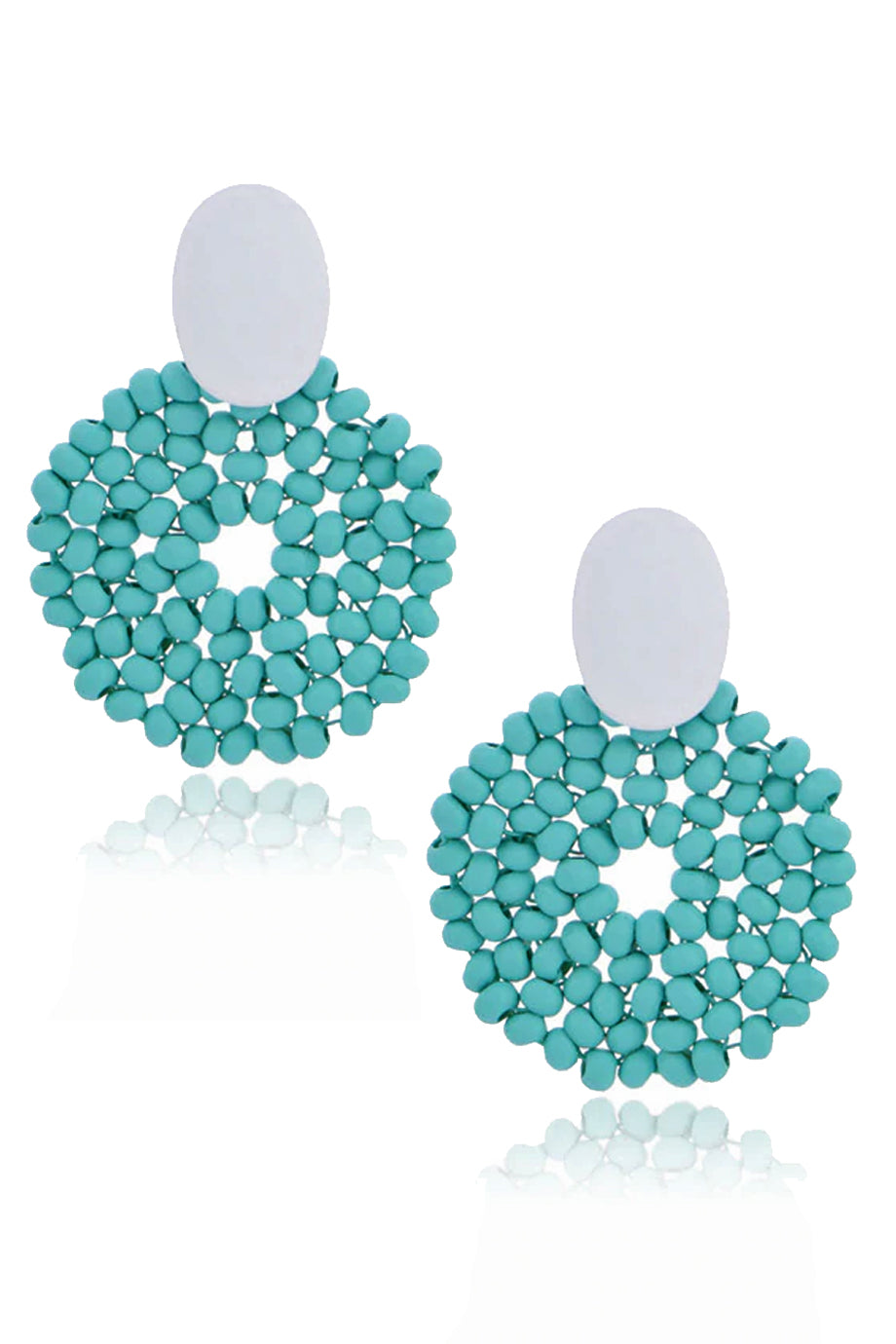 Juin Τυρκουάζ Σκουλαρίκια με Χάντρες | Κοσμήματα - Σκουλαρίκια - Nassar