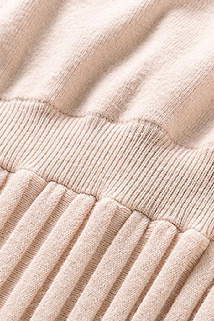 Robe en maille ivoire Ursa avec plis