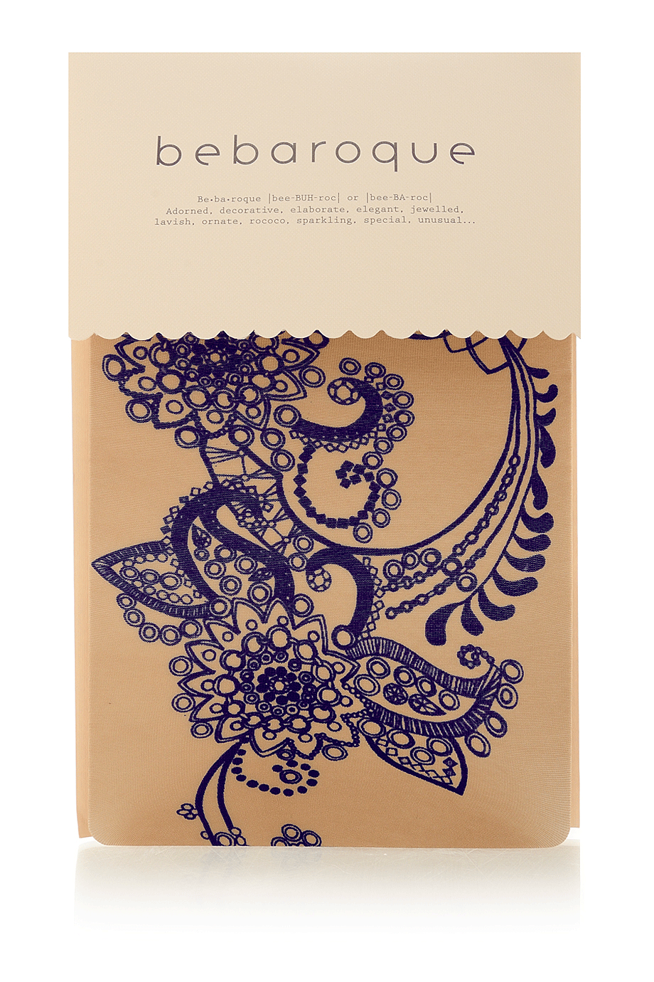 BEBAROQUE GABRIELLA Μπλε Μπεζ Καλσόν με Σχέδια