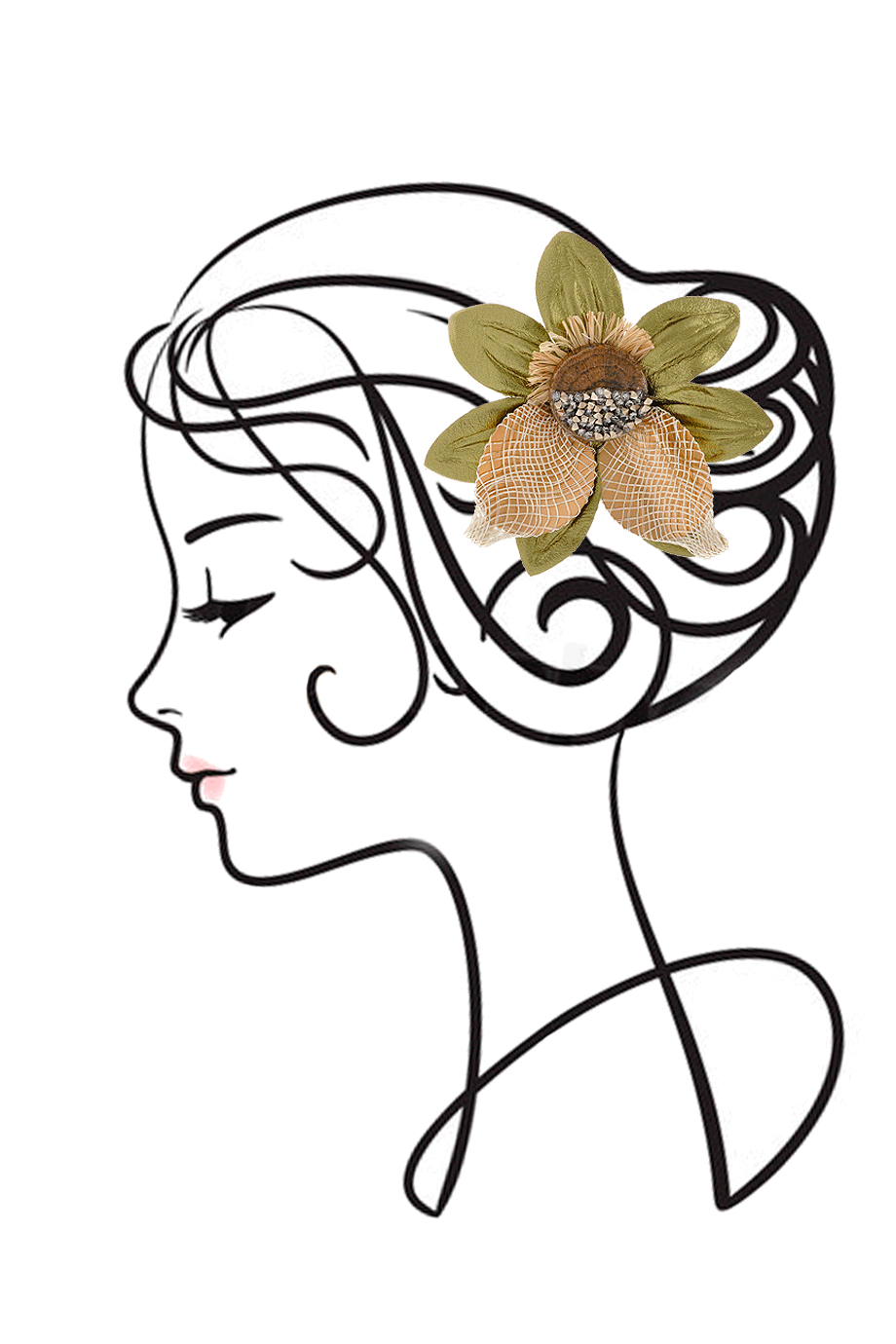 GILDED LILY Bone with Flower