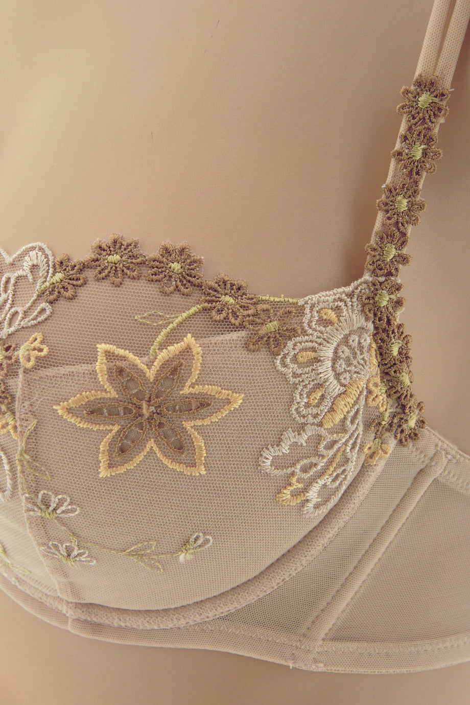 Μπεζ Σουτιέν Με Δαντέλα - Cotton Club | Γυναικεία Εσώρουχα