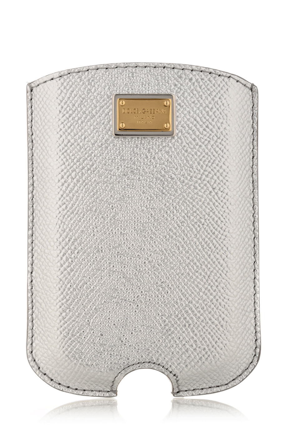 DOLCE & GABBANA - ARGENTO Ασημί Δερμάτινη Θήκη Κινητού Blackberry Samsung