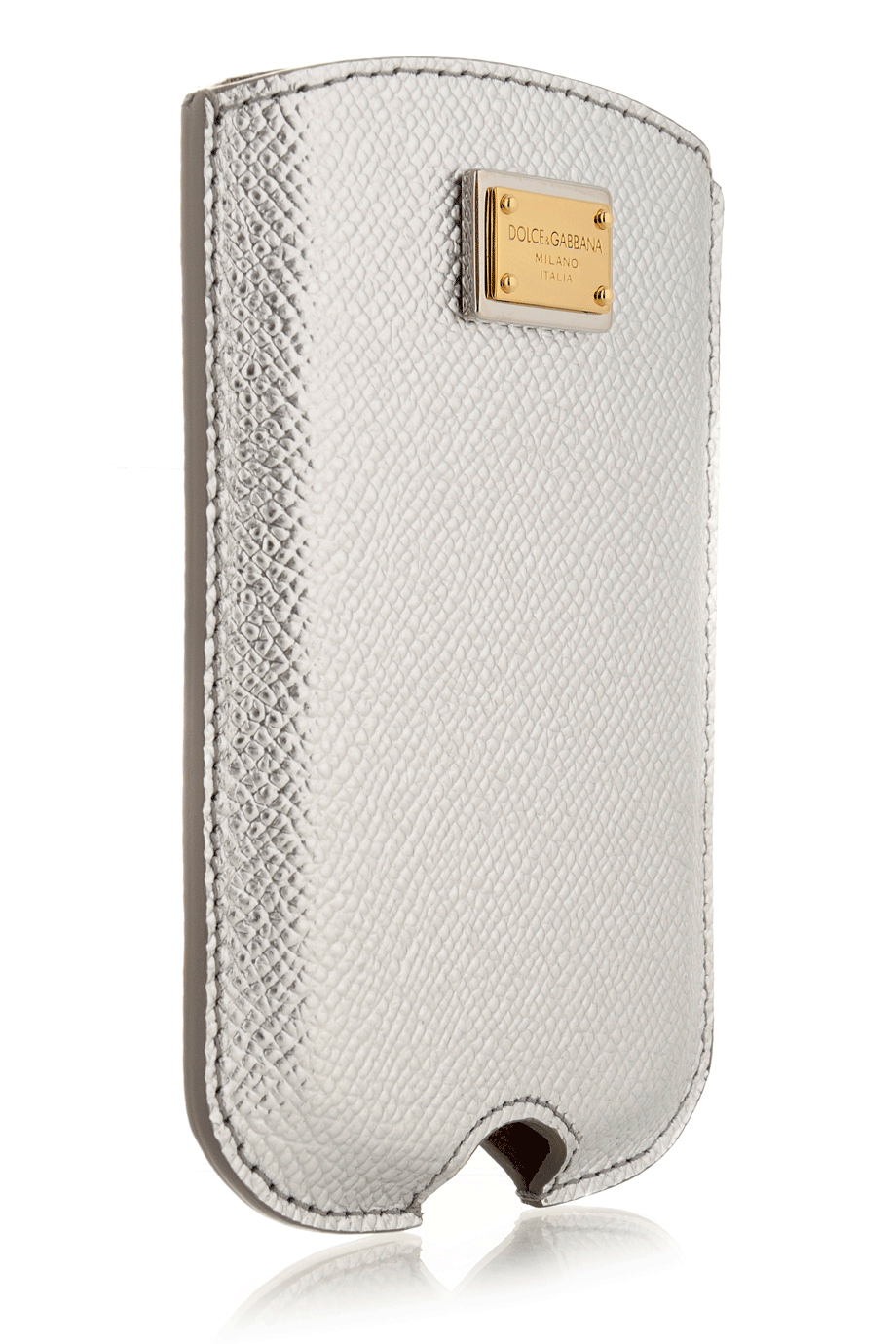 DOLCE & GABBANA - ARGENTO Ασημί Δερμάτινη Θήκη Κινητού Blackberry Samsung