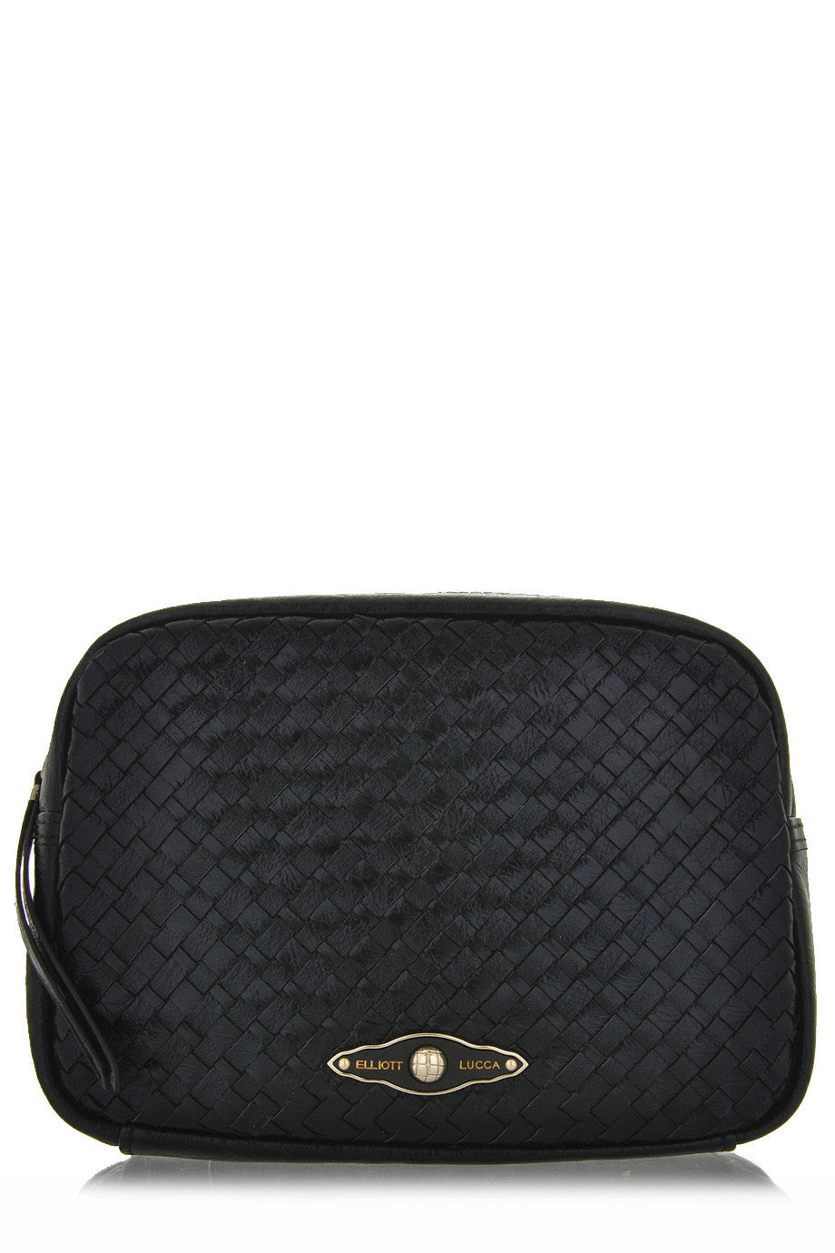 ELLIOTT LUCCA Leather Woman Clutch Bags - MILLANA Black Onyx Leather Clutch Bag