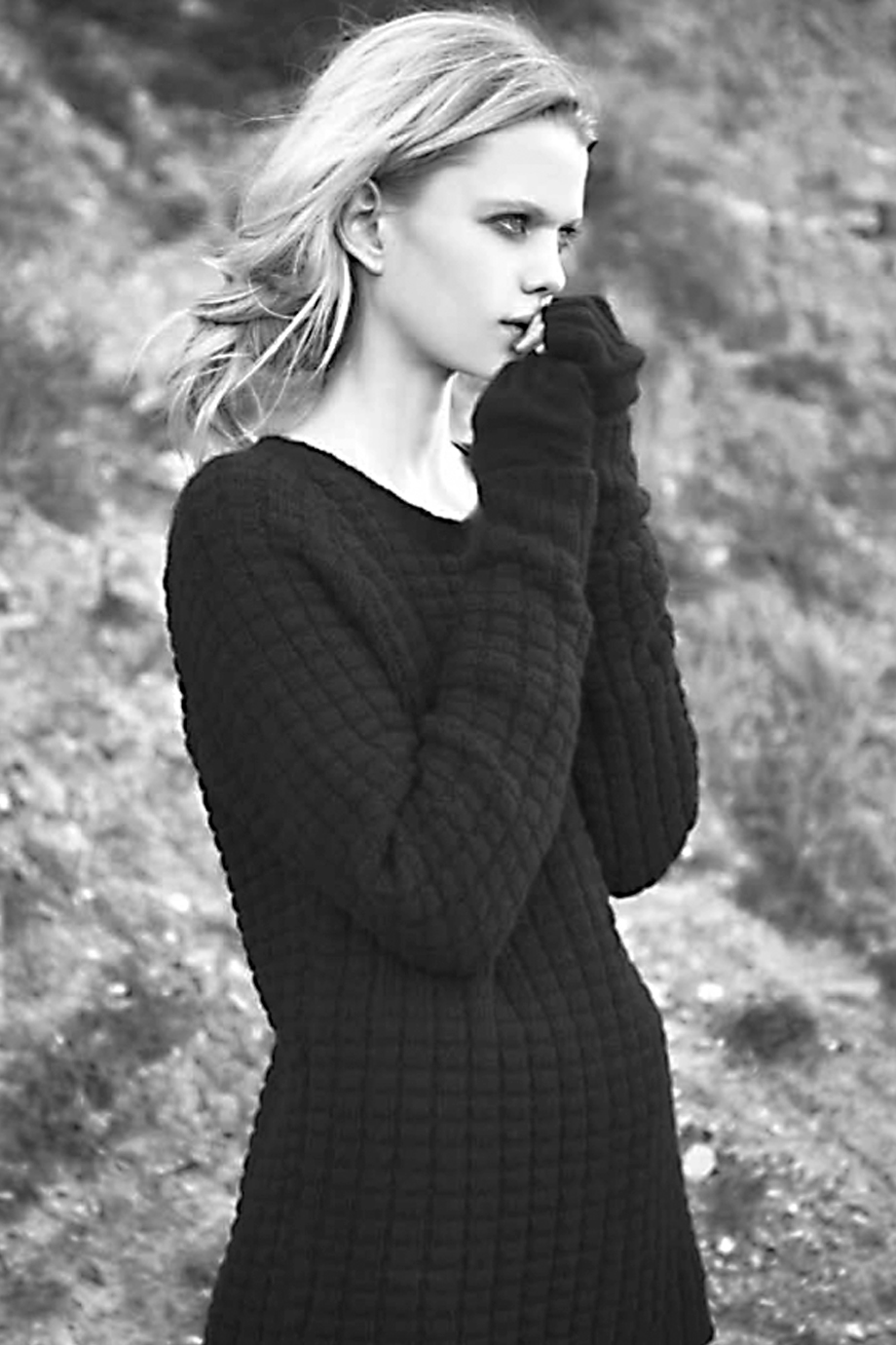 Μαύρα Μακριά Μάλλινα Μανίκια Γάντια - Enza Costa | Γυναικεία Γάντια