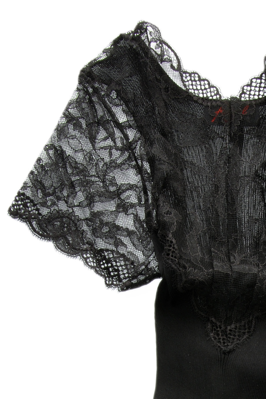 Μαύρο Μακρύ Τοπ Δαντέλα | Fogal