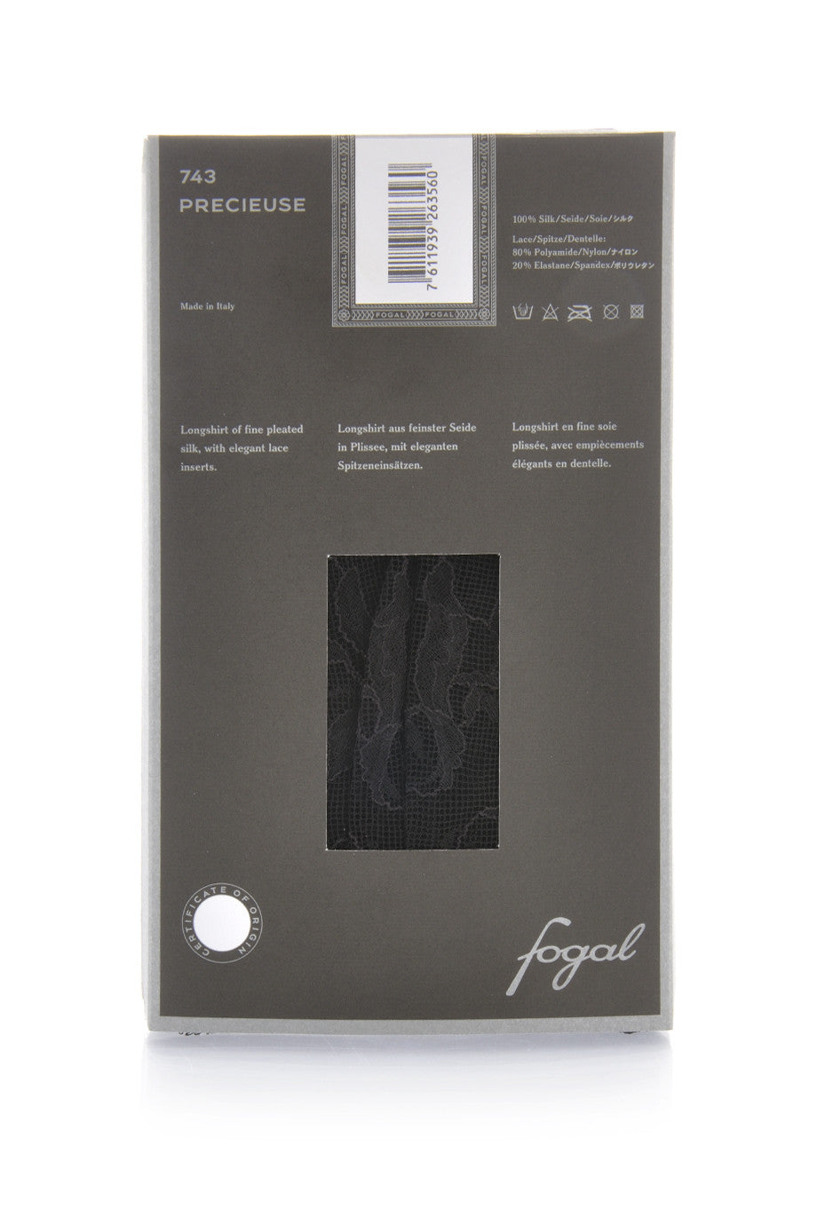 Μαύρο Μακρύ Τοπ Δαντέλα | Fogal