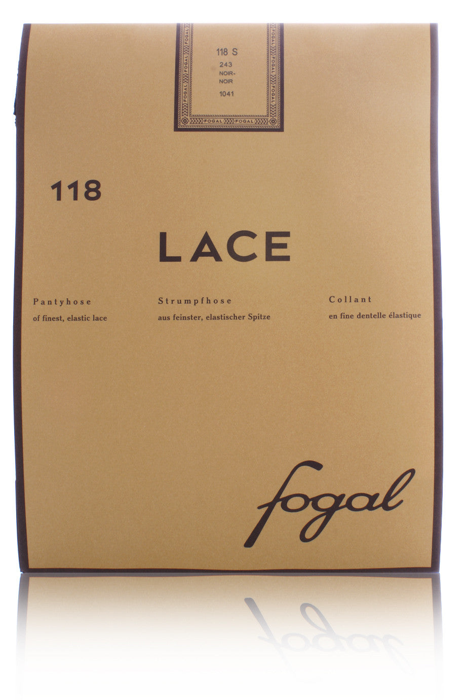 FOGAL 118 Μαύρο Καλσόν με Δαντέλα 243 Noir Noir