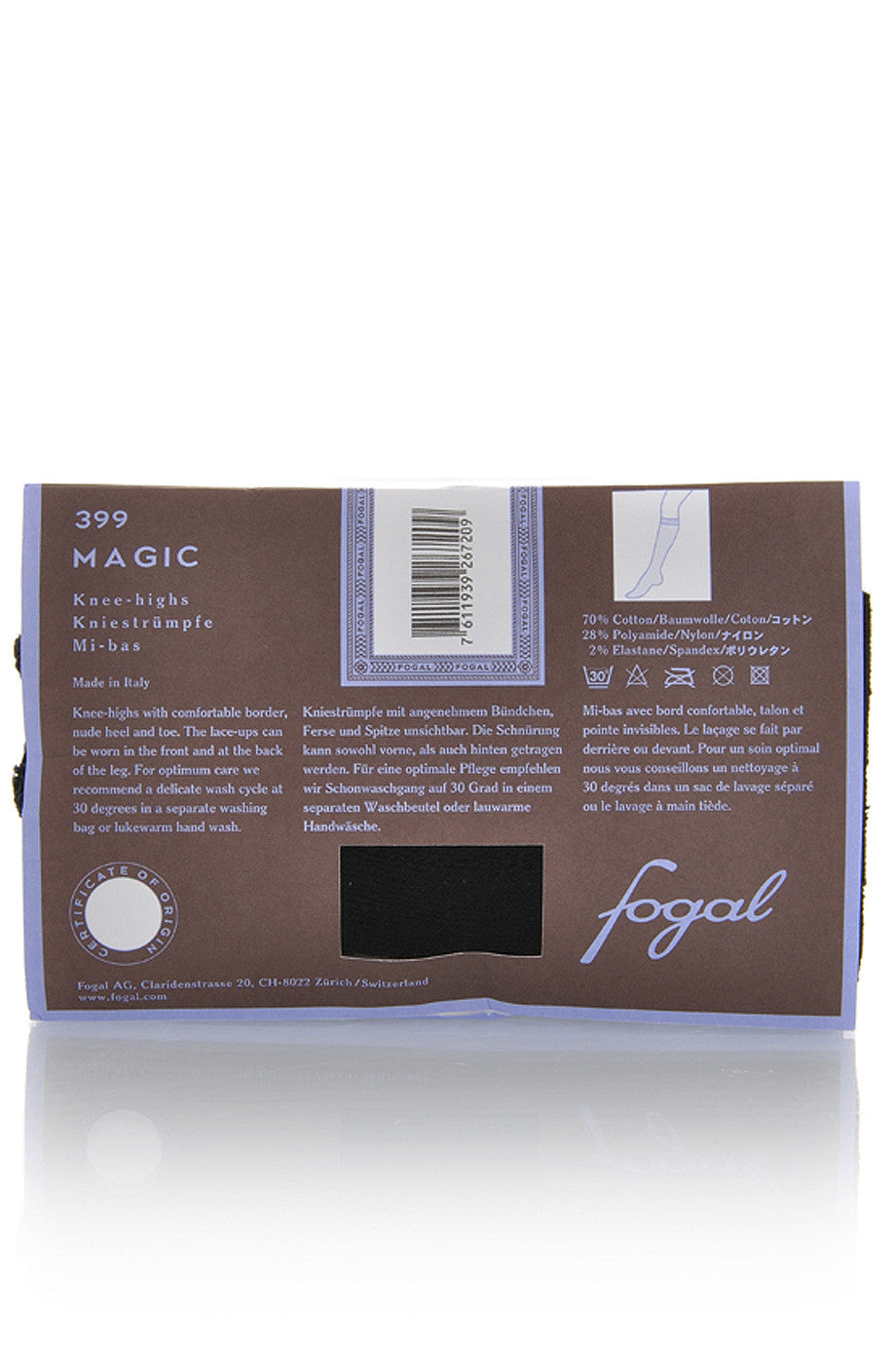 FOGAL 399 MAGIC Μαύρα Πλεκτά Καλτσάκια