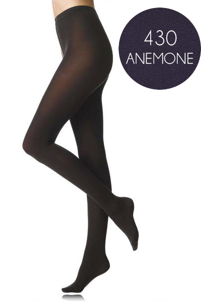 560 VELOUR OPAQUE Purple Opaque Pantyhose 430 Anemone