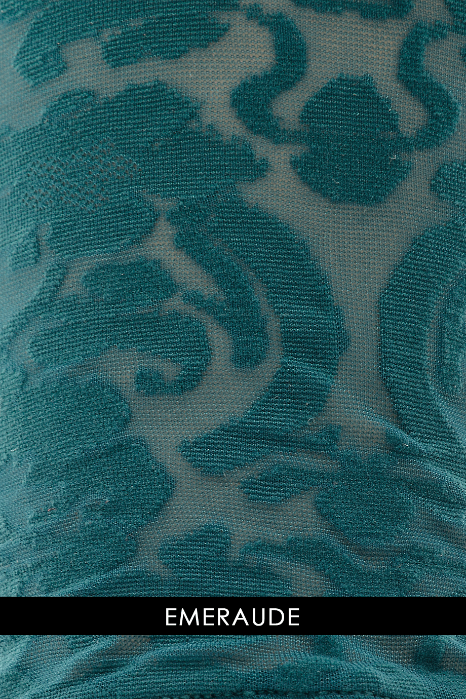 GERBE LYRIQUE Σμαραγδί Κολάν με Σχέδιο Μπαρόκ