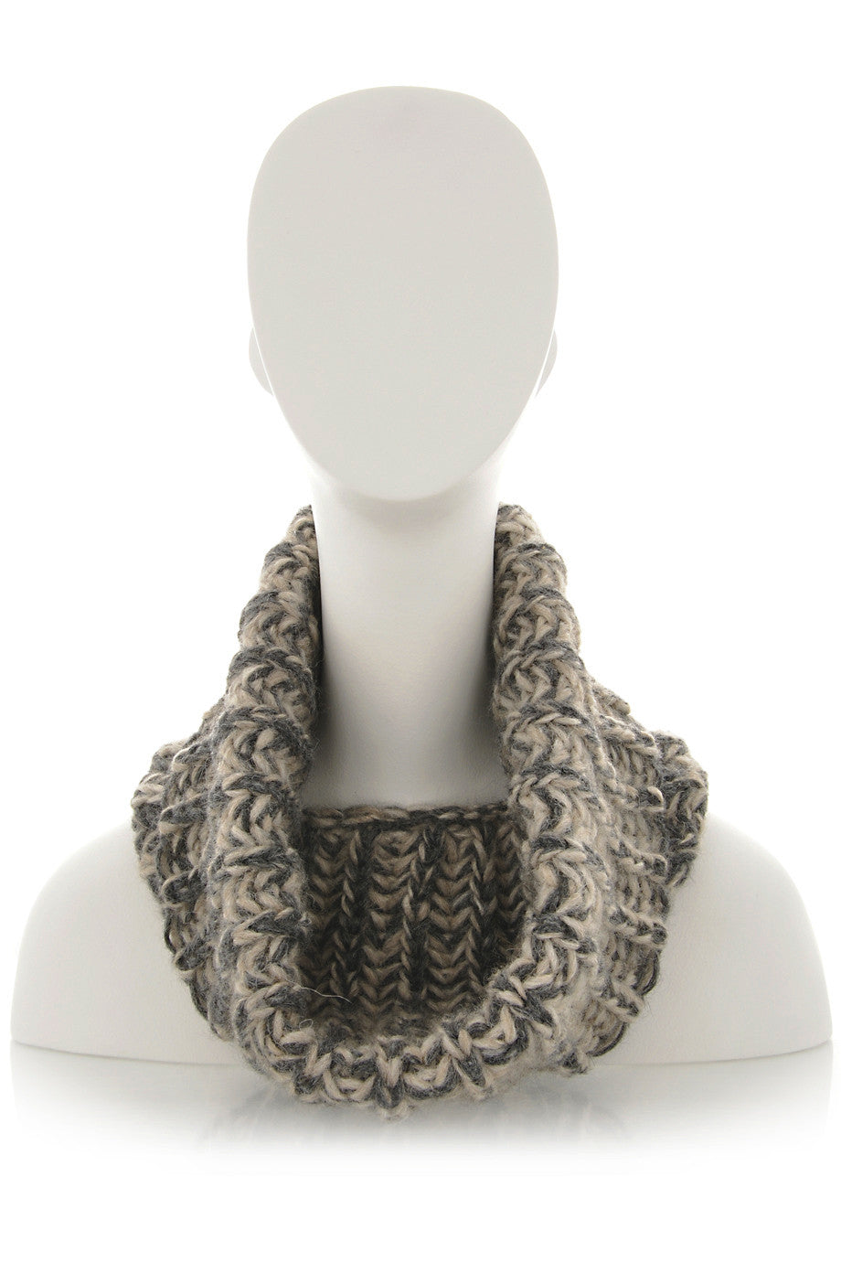 EVEREST Beige Brown Wool Scarf